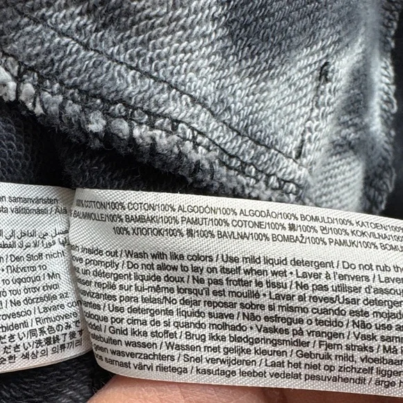 Zumba Fitness Black & Gray Tie-Dye Hoodie Sweatshirt - Picture 12 of 12